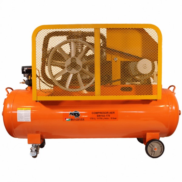 Маслен трифазен компресор Bisonte SW102-170 , 170l/8bar